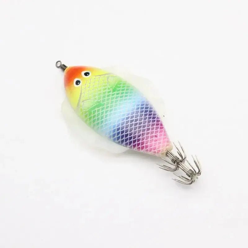 China China AS Hard Bait Glow Shrimp Hook Life like fish Crowns 14g/11cm Squid Jigs Sea Fishing Lure Set Artificial Cuttlefish Octopus