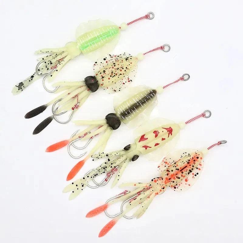China China AS Soft Lure Squid Skirts Bait Fishing Lure Octopus Boat Sea Fishing PVC Rubber Artificial Soft Bait Fishing Trolling Leurre