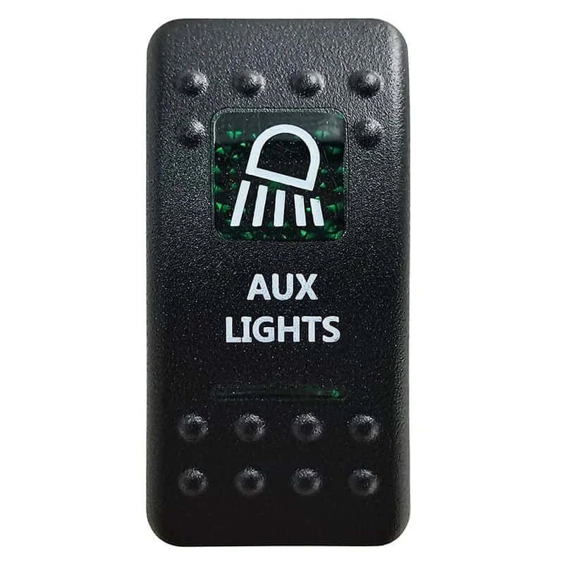 China China Aux Lights Green Led Light Bar Rocker Switch SPST 5Pins/DPDT 7Pins For Car Marine Boat IP68 NARVA Carling ARB Auto Parts Camper Replacement