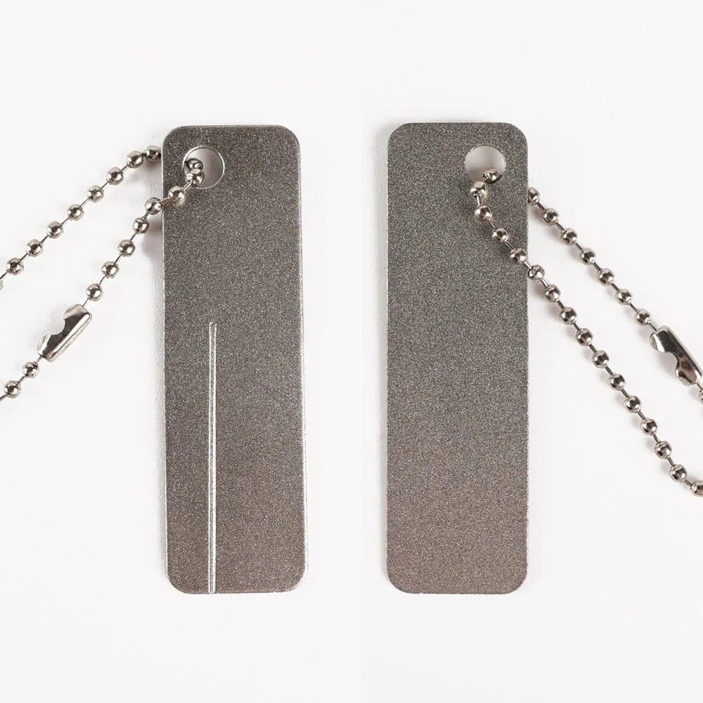 China China B (Double Side Mate) Fishing Hook Sharpener Portable Diamond Stone Fish Hook Sharpen Tools Knife Whetstone Keychain for Outdoor Fishing Accessories