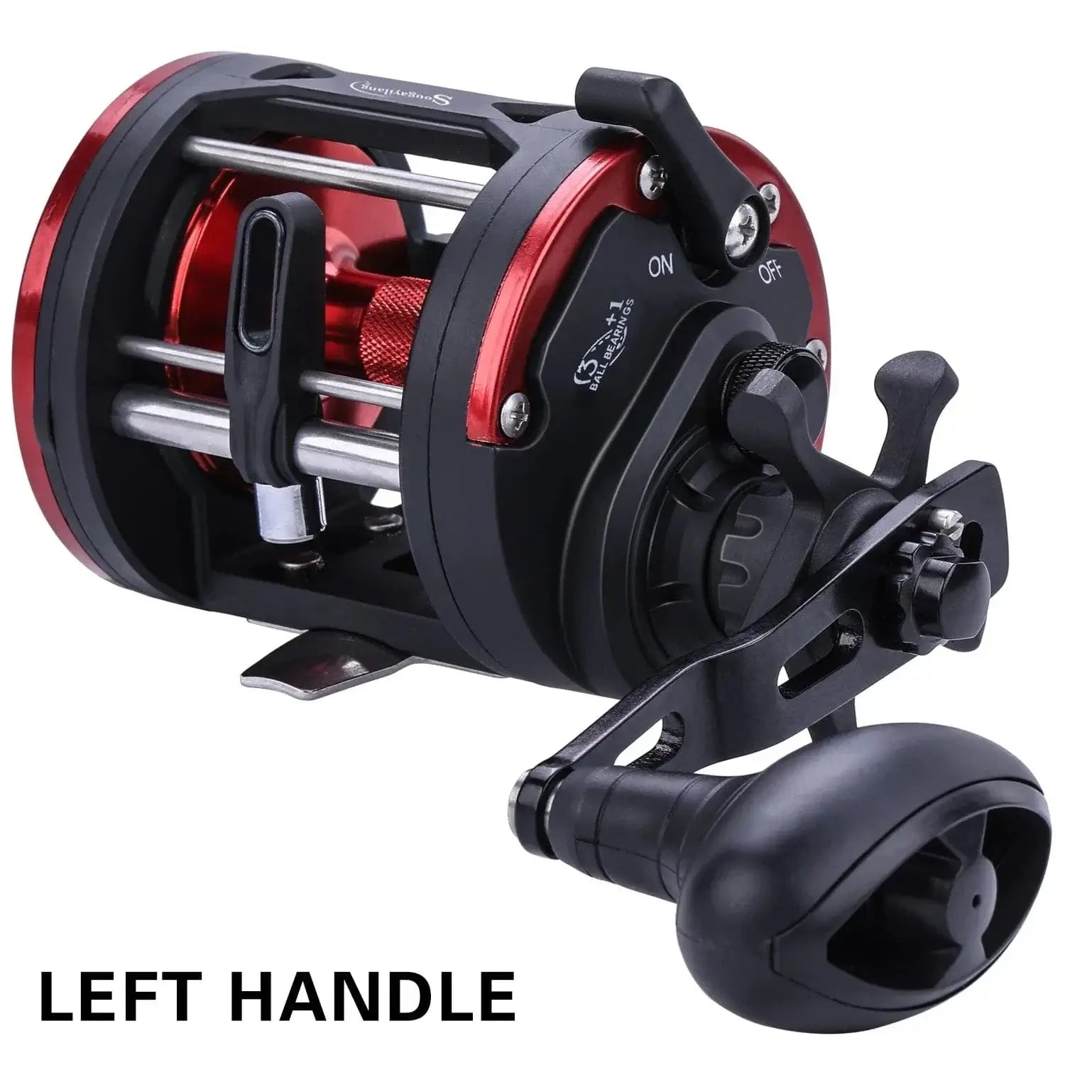China China B-DTR30 Left Sougayilang DTR-30 Trolling Drum Fishing Reels 3+1BB Left/Right Hand Saltwater Trolling Drum Fishing Reel Max Drag 28kg Pesca