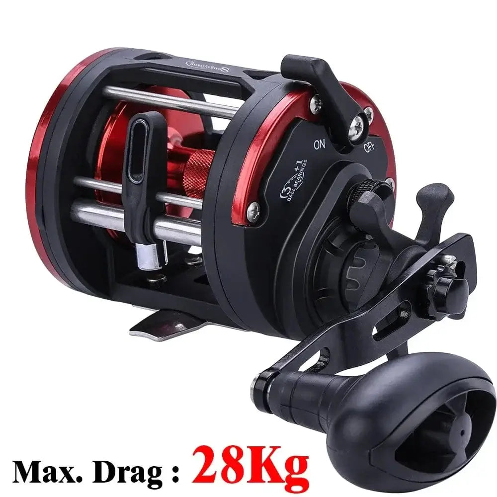 China China B-DTR30 / Right Hand Sougayilang baitcasting reel Trolling Drum Fishing Reels Left/Right Hand 3+1BB Trolling Drum Fishing Reel  Max Drag 28kg Pesca