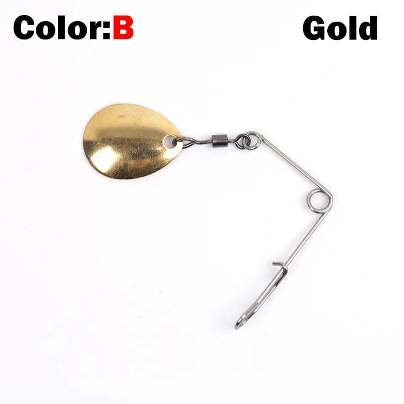 China China B-gold 10pcs 1.2g Spinner Fishing Lure Bait Spoon Swisher Buzzbait Bass Wire Bait Popper Vib Spinnerbait Lures Tackle Barb Pesca