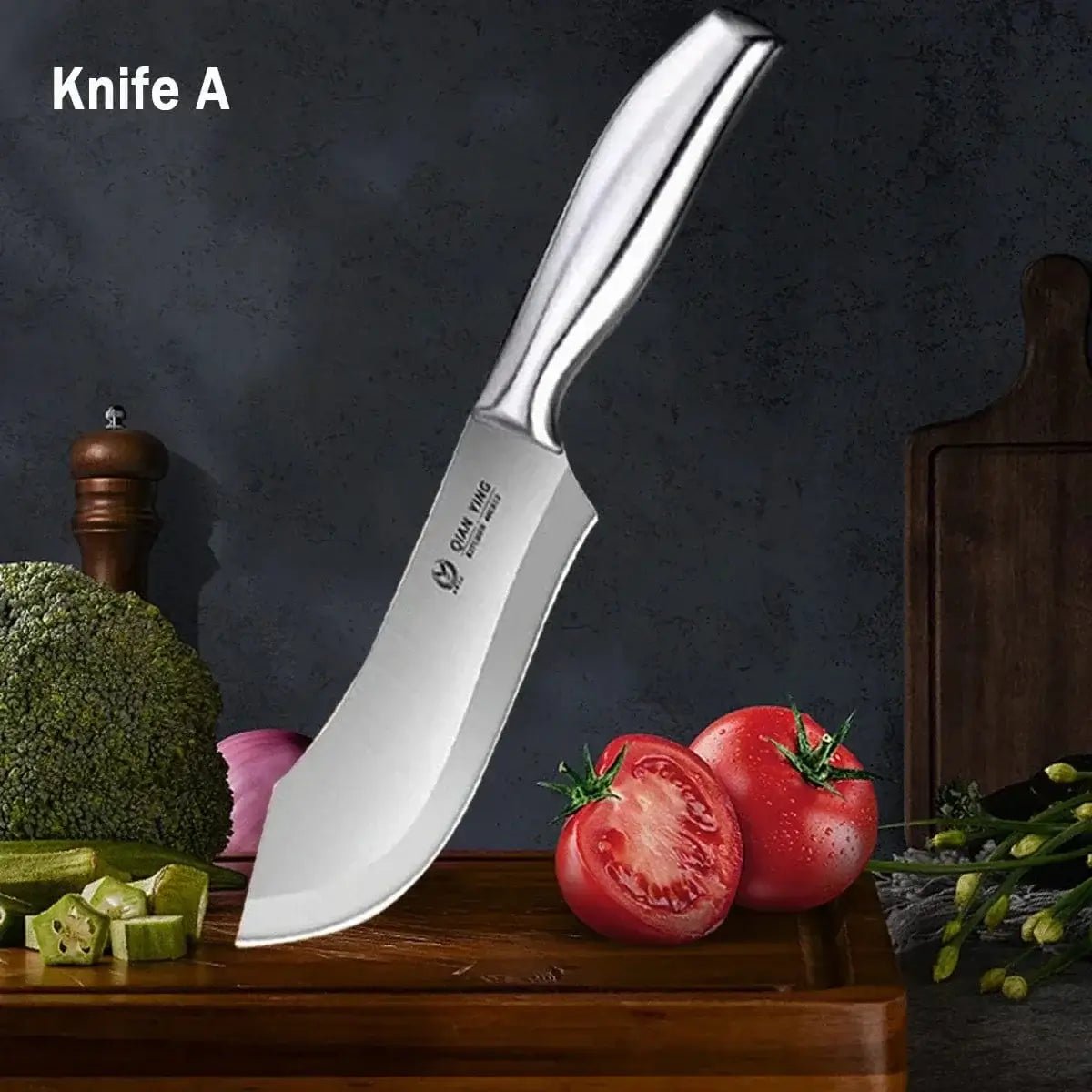 China China B Kitchen Knife Chef Pig Killing Knife Multi-Purpose Meat Cleaver Butcher Knife Stainless Steel Kitchen Knives and Accessories