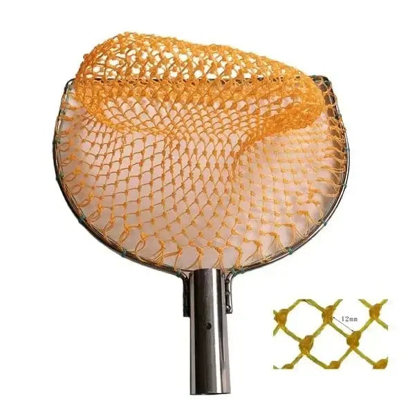 China China B single ring Orange / CHINA / Length 25cm Landing Net for Fihsing Replace Head Flat Solid Stainless Steel Ring Light Depth Strong Nylon Net Fishing Accessory 25cm-40cm