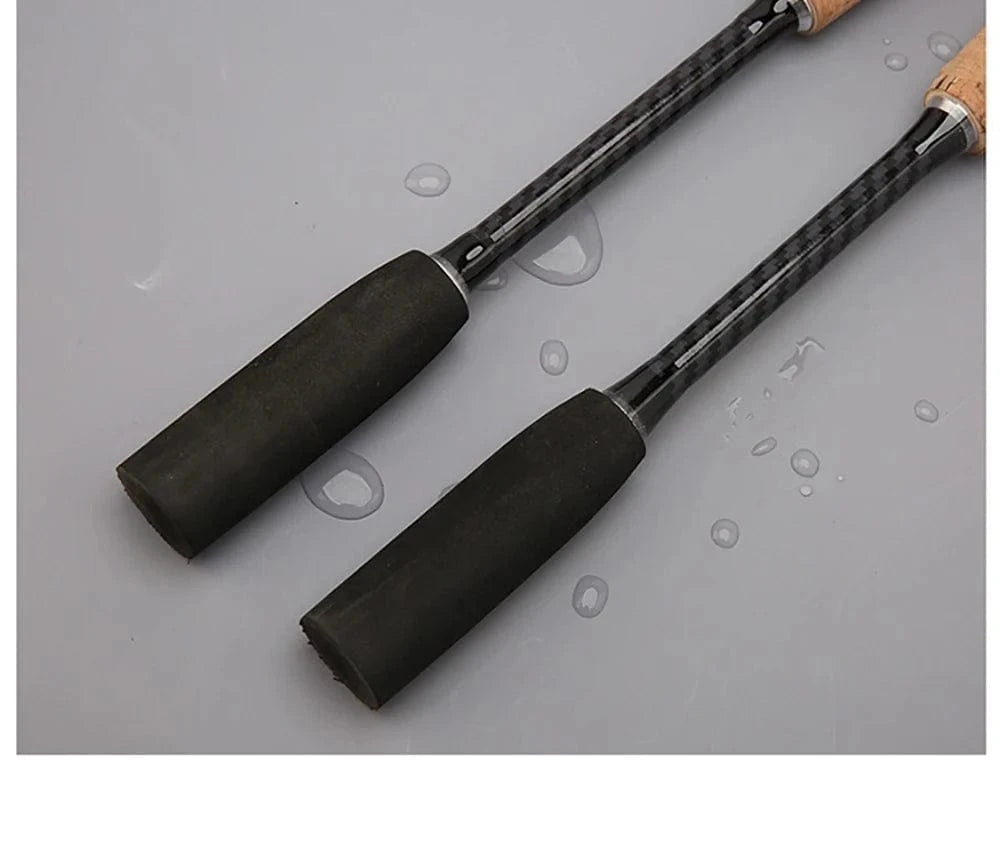 China China Baitcasting Spinning Travel Carbon 2 Section Fishing Rods Casting Weight 8-25g Power Ultralight Lure Trout Mini Pole
