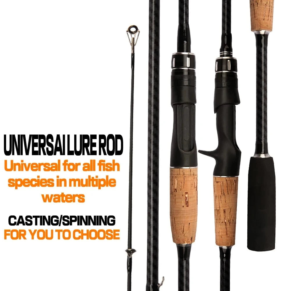 China China Baitcasting Spinning Travel Carbon 2 Section Fishing Rods Casting Weight 8-25g Power Ultralight Lure Trout Mini Pole