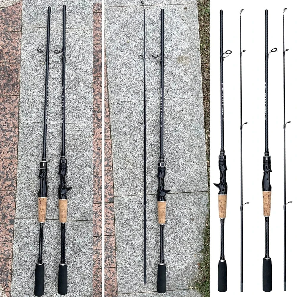 China China Baitcasting Spinning Travel Carbon 2 Section Fishing Rods Casting Weight 8-25g Power Ultralight Lure Trout Mini Pole