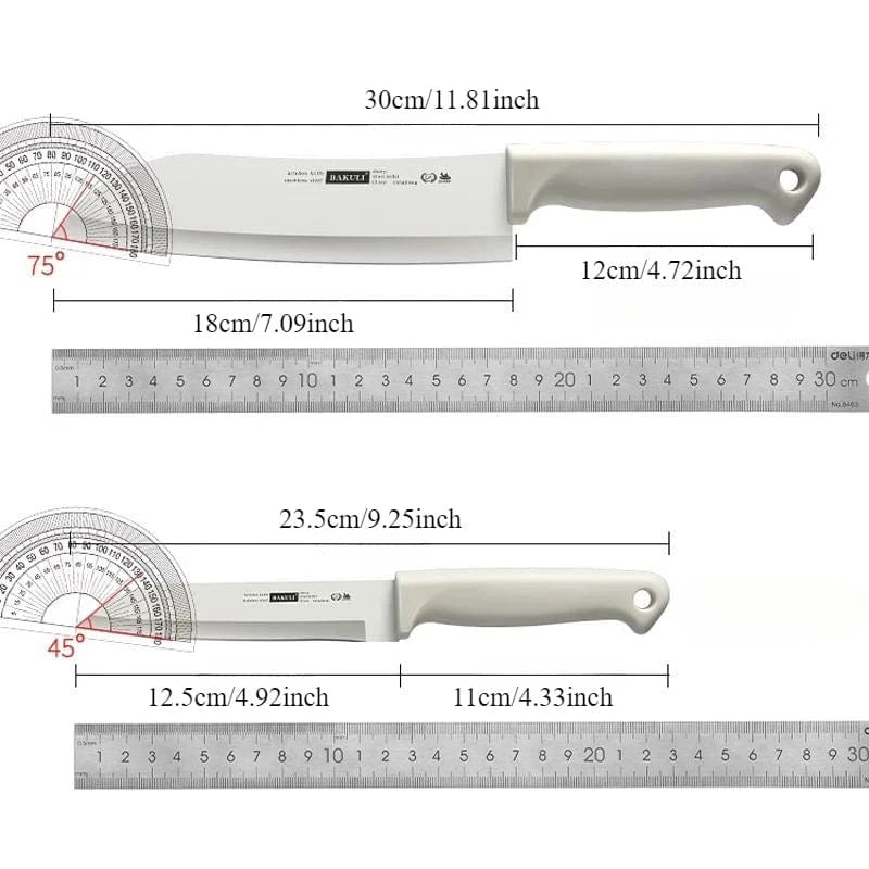 China China BAKULI-1/2pc Macaron Pure White Kitchen Knife Set Antioxidant Coating More Durable Kitchen Aesthetics Fruit Knife Meat Cutter