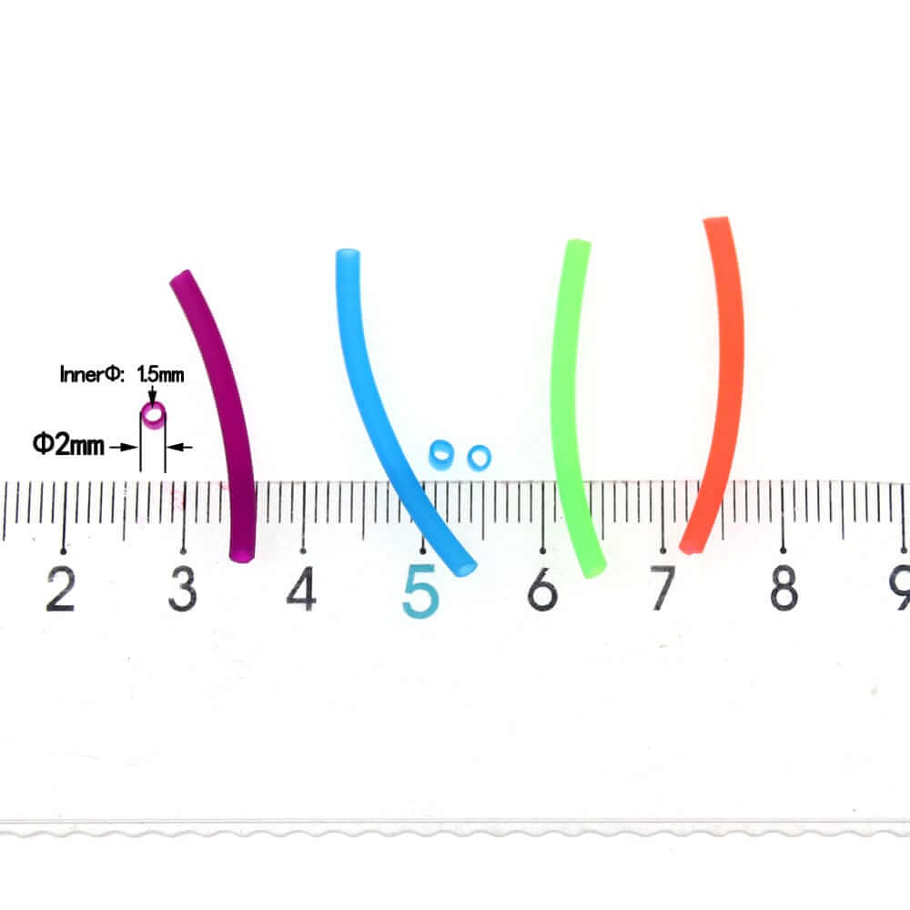 China China Bimoo 4m/pack 2mm Soft Elastic Thin Film Silicone Tube for Nymph Worm Skin Fishing Rig Sleeve Sabiki Making Fly Tying Material