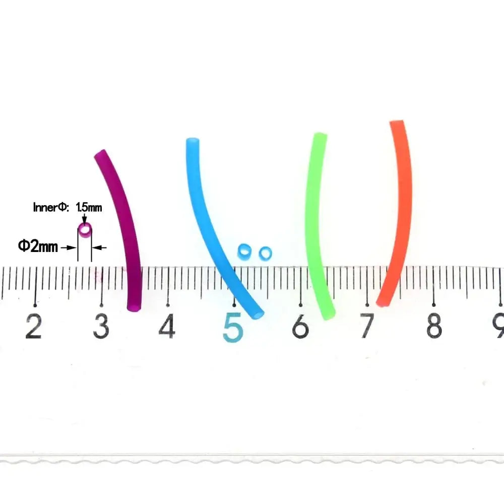 China China Bimoo 4m/pack 2mm Soft Elastic Thin Film Silicone Tube for Nymph Worm Skin Fishing Rig Sleeve Sabiki Making Fly Tying Material