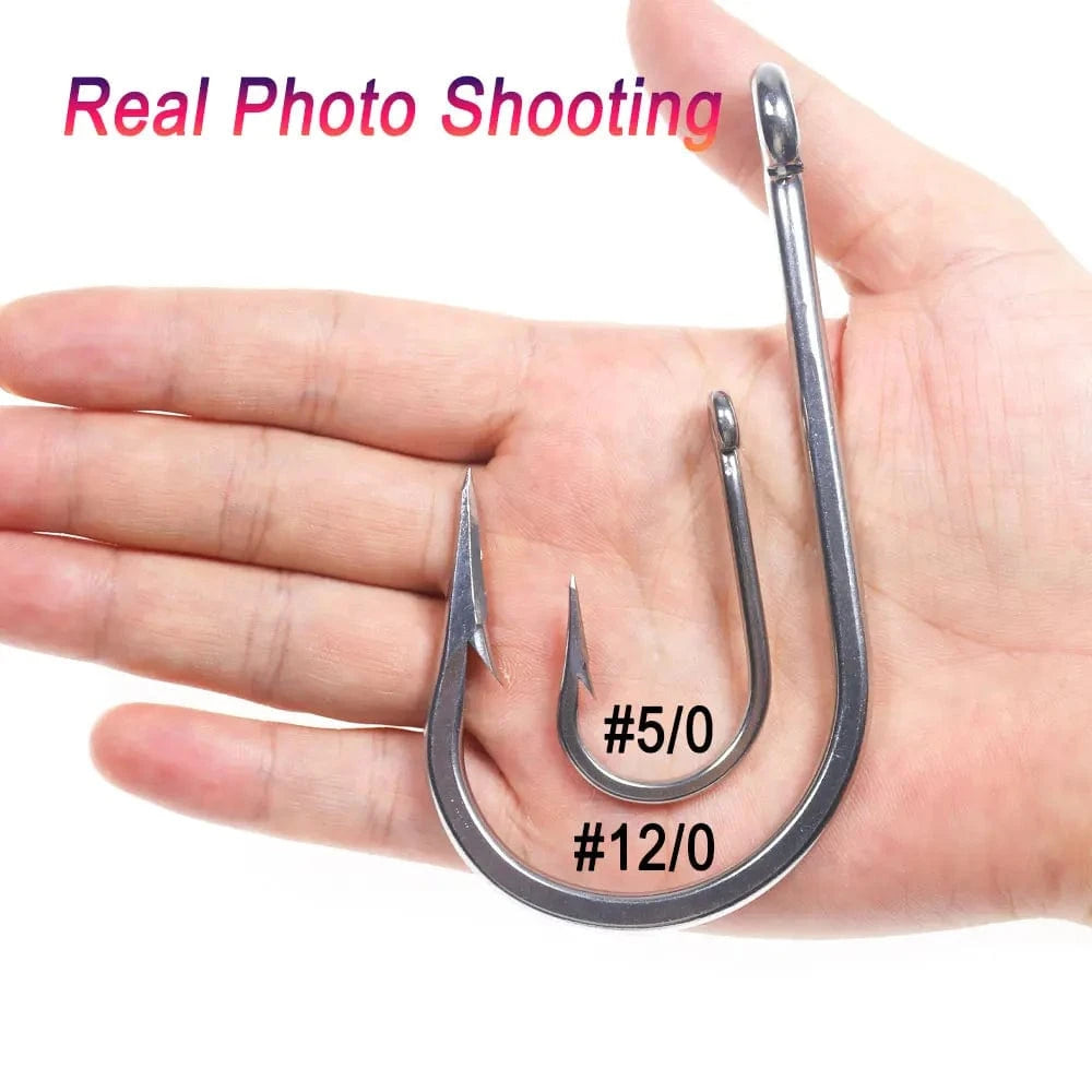 China China Bimoo 5/0 ~13/0 Stainless Steel Saltwater Fishing Hook Heavy Duty Hook For Big Game Fishing Chunking Jigging Tuna Shark Fishing