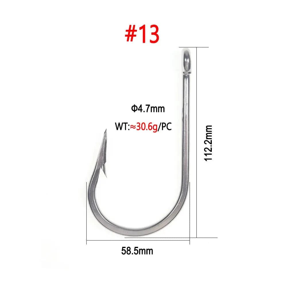 China China Bimoo 5/0 ~13/0 Stainless Steel Saltwater Fishing Hook Heavy Duty Hook For Big Game Fishing Chunking Jigging Tuna Shark Fishing