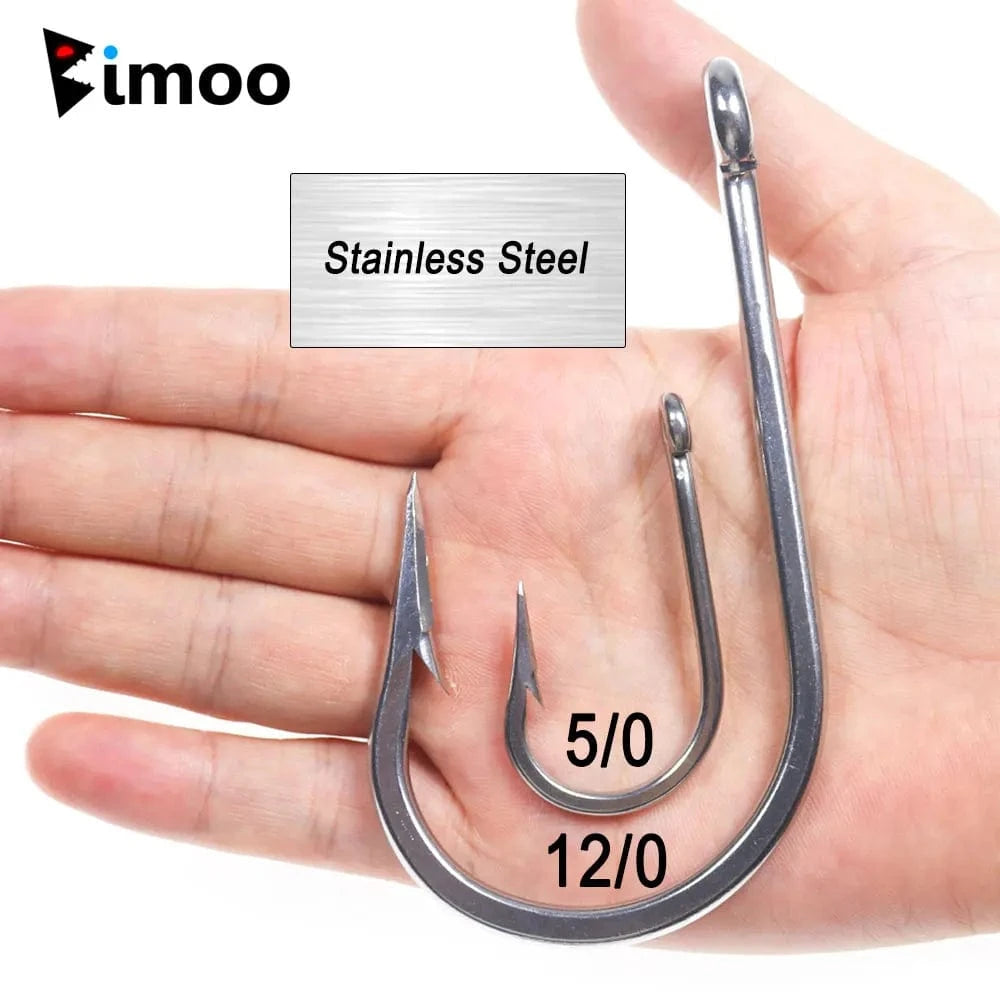 China China Bimoo 5/0 ~13/0 Stainless Steel Saltwater Fishing Hook Heavy Duty Hook For Big Game Fishing Chunking Jigging Tuna Shark Fishing