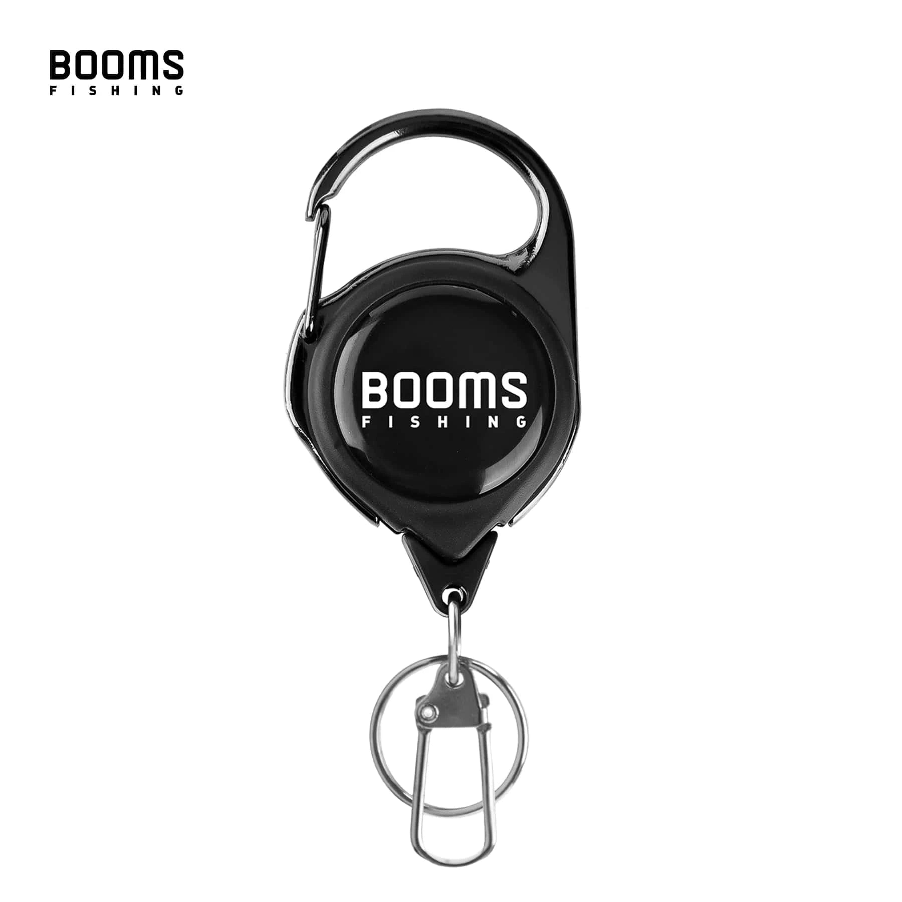 China China Black 1PCS Booms Fishing RG1 Retractable Key Chain with Gear Combo Cord Easy Release Badge Holder Fly Fishing Zinger Retractor Accessories