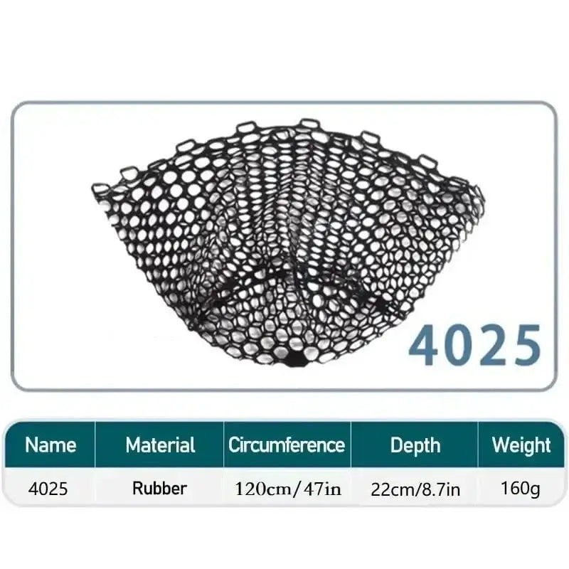 China China Black-4025 / CHINA Silicone Fishing Net Head Durable Fly Fishing Replacement Mesh Net 30cm 50cm 60cm Depth Mesh Landing Net Fishing Accessory Tool