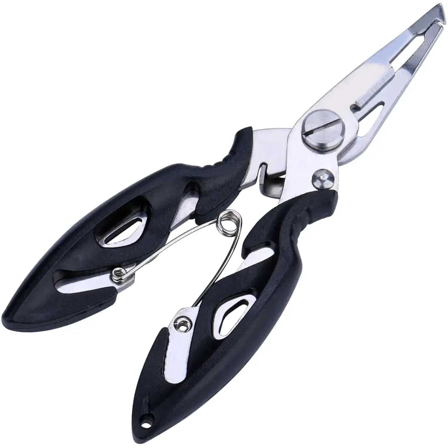 China China Black Fishing Clamp Sougayilang Fishing Pliers Fish Grip Tools Saltwater Resistant Aluminum Pliers EVA Handle Split Ring Hook Remover Pesca