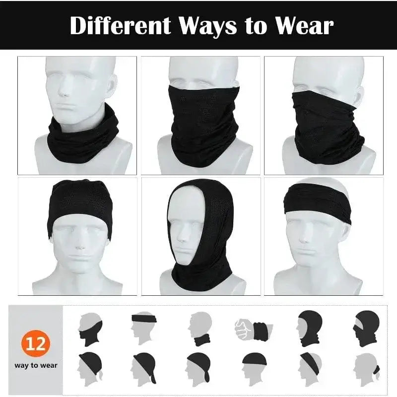China China black mask Breathable Sunscreen Ice Silk Scarf Outdoor Fishing Magic Face Scarf Neck Sleeve Cycling Mask Sports Headgear
