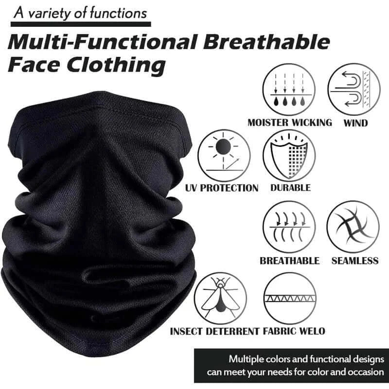 China China black mask Breathable Sunscreen Ice Silk Scarf Outdoor Fishing Magic Face Scarf Neck Sleeve Cycling Mask Sports Headgear