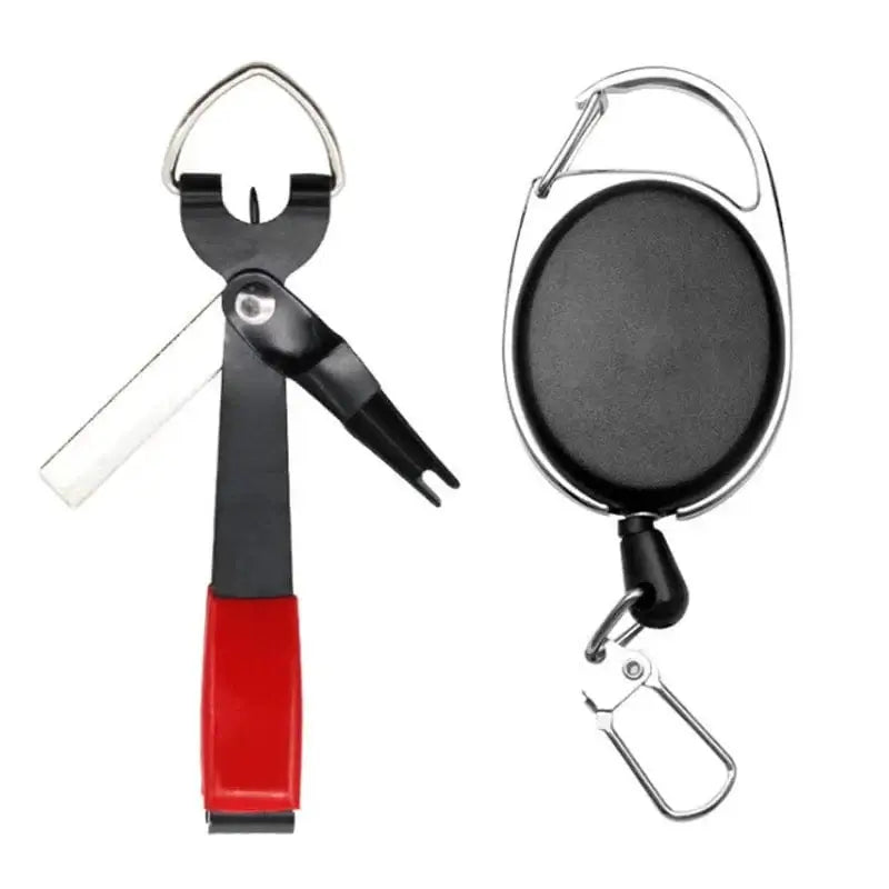 China China black Outdoor Fishing Tackle Accessories Fish Line Cutter Clips Pins Fishing Supplies Folding Line Cut Clipper Scissor Fishing Tools