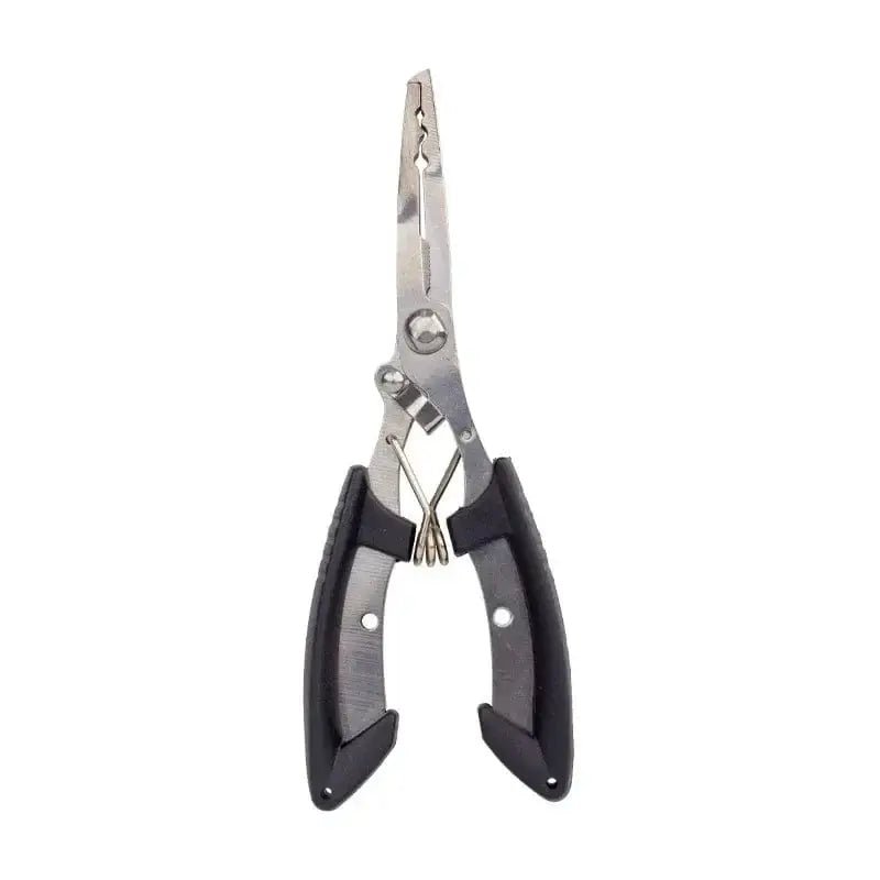 China China Black Stainless Steel Fishing Pliers with Non-Slip Handle and Hook Remover - Durable and Multifunctional Fishing Scissors