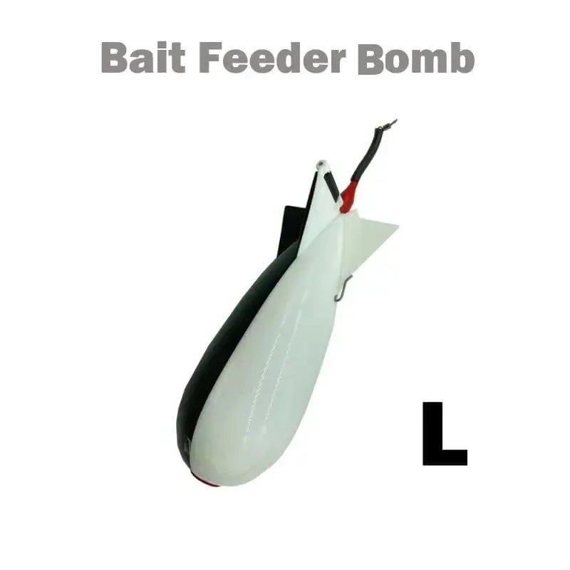 China China blackwhiteL TOLU Fishing Rocket Feeder Large Small Spod Bomb Float Lure Bait Holder 2 Size Pellet Rockets Feeders Position Gear Accessories