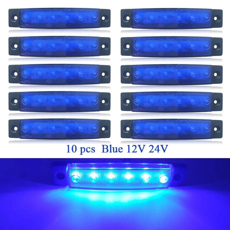 China China Blue 10pcs Marine Boat Waterproof 12V 24V 6 LED Lamp Cabin Deck Courtesy Light Stern Transom Lights Blue For Small Boat Sailboat