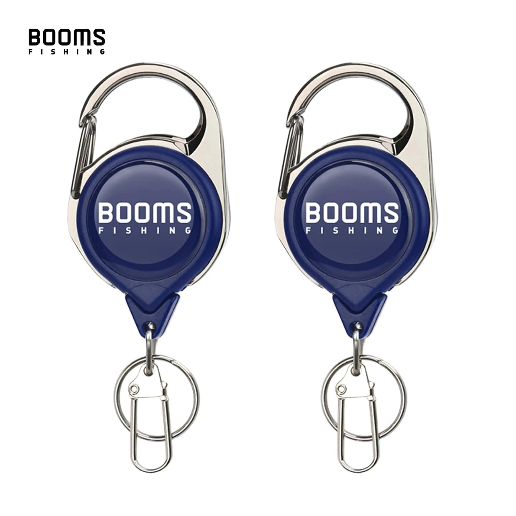 China China Blue 2 PCS Booms Fishing RG1 Retractable Key Chain with Gear Combo Cord Easy Release Badge Holder Fly Fishing Zinger Retractor Accessories