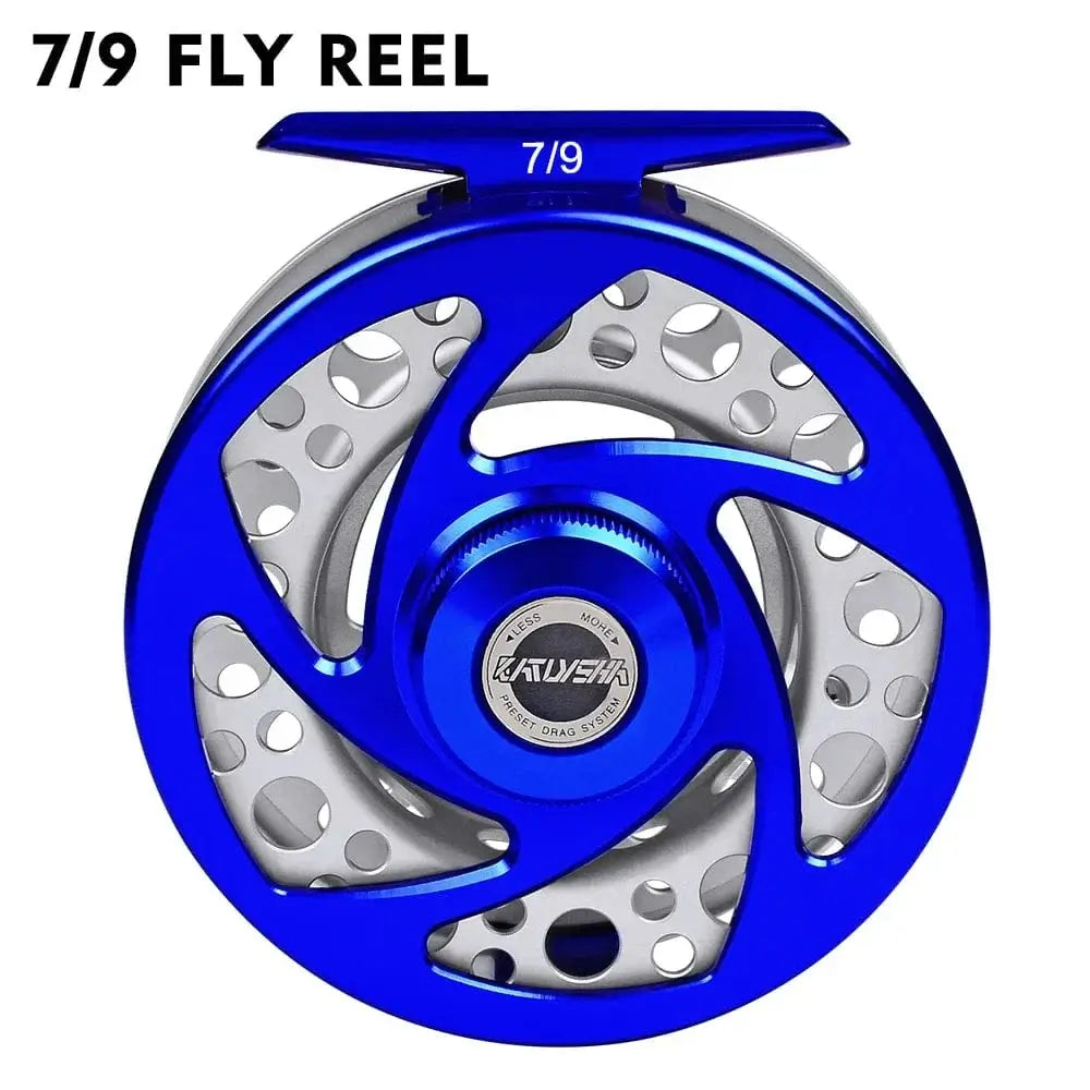 China China Blue 7N9 1pc stainless steel fly fishing wheel Fishing Reel left/right handed Ice Fishing Wheel 90mm 97mm 104mm Fly Fishing Reels