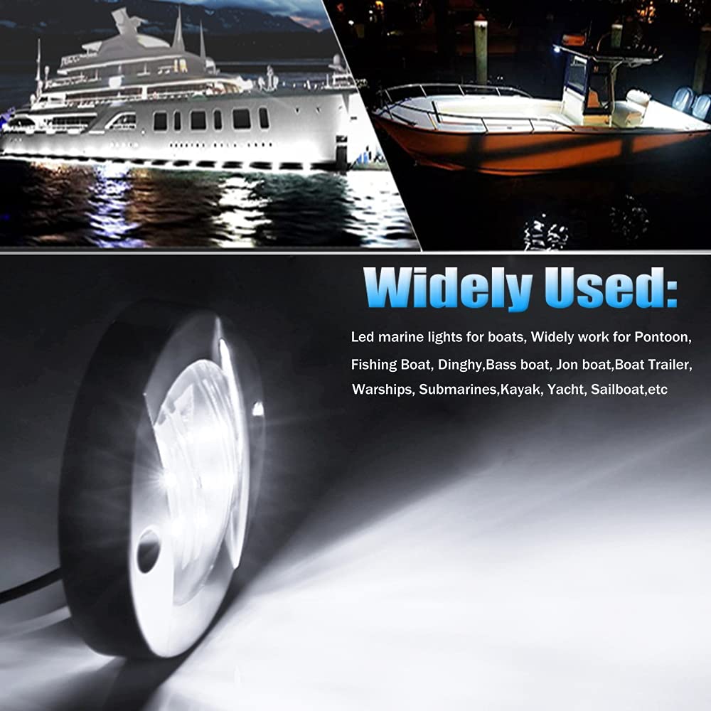 China China Boat Marine Lights Navigation Light Waterproof Marker Lamp  For Truck RV Yacht Transom Anchor Stern DC 12V/24V 6LED Stern Light