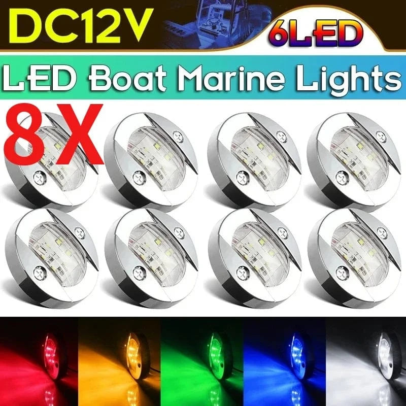 China China Boat Marine Lights Navigation Light Waterproof Marker Lamp  For Truck RV Yacht Transom Anchor Stern DC 12V/24V 6LED Stern Light