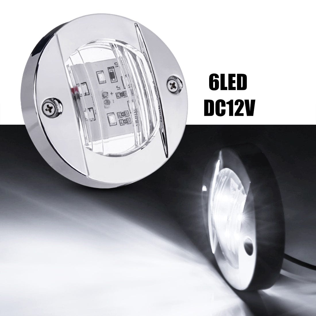 China China Boat Marine Lights Navigation Light Waterproof Marker Lamp  For Truck RV Yacht Transom Anchor Stern DC 12V/24V 6LED Stern Light