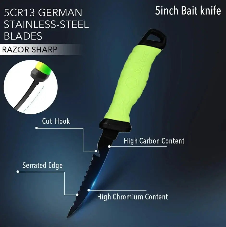 China China Boning Knife Fish Fillet 3-in-1 Kitchen Knives Japanese Chef Knifes Sashimi Fishing Knife Stainless Steel Coating Blade for Salt