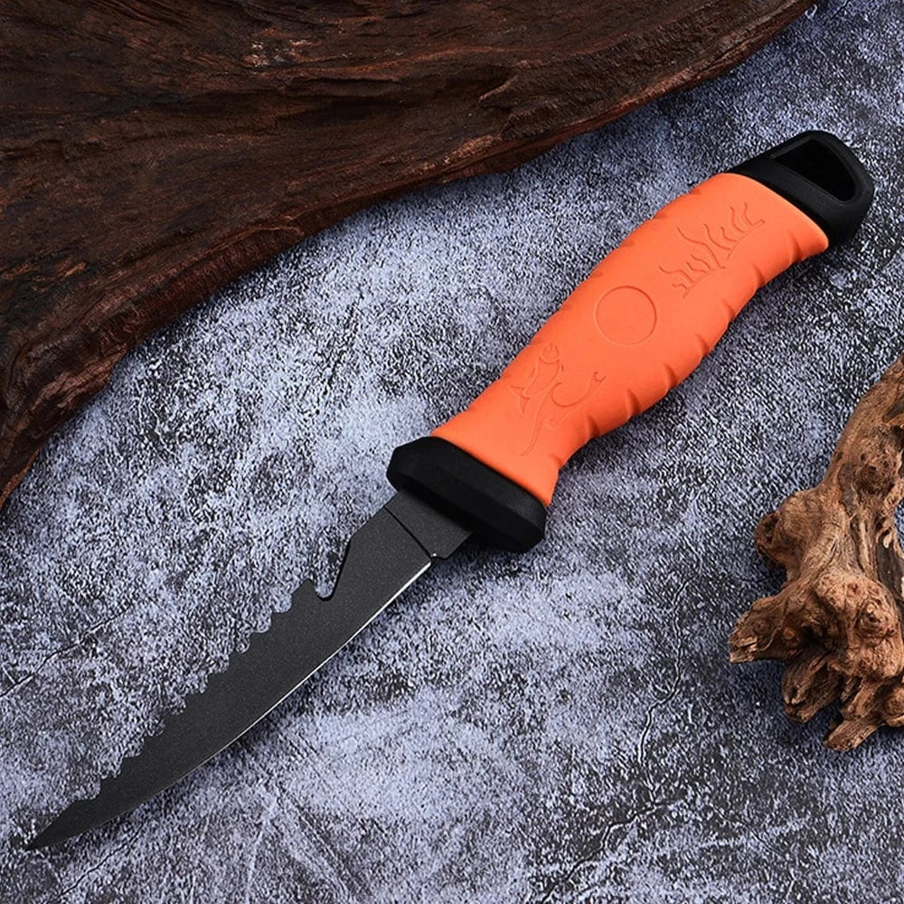 China China Boning Knife Fish Fillet 3-in-1 Kitchen Knives Japanese Chef Knifes Sashimi Fishing Knife Stainless Steel Coating Blade for Salt