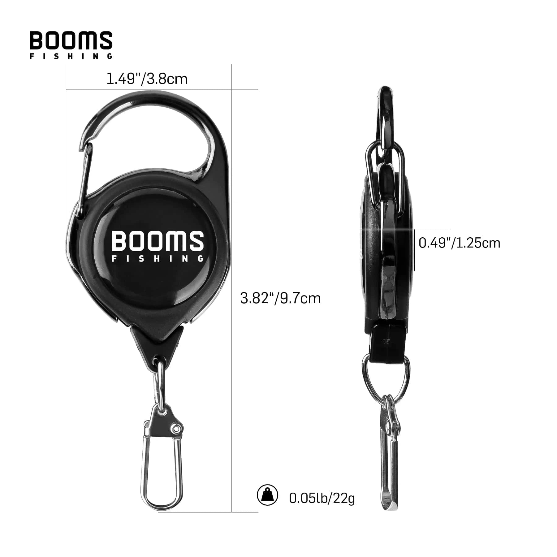 China China Booms Fishing RG1 Retractable Key Chain with Gear Combo Cord Easy Release Badge Holder Fly Fishing Zinger Retractor Accessories