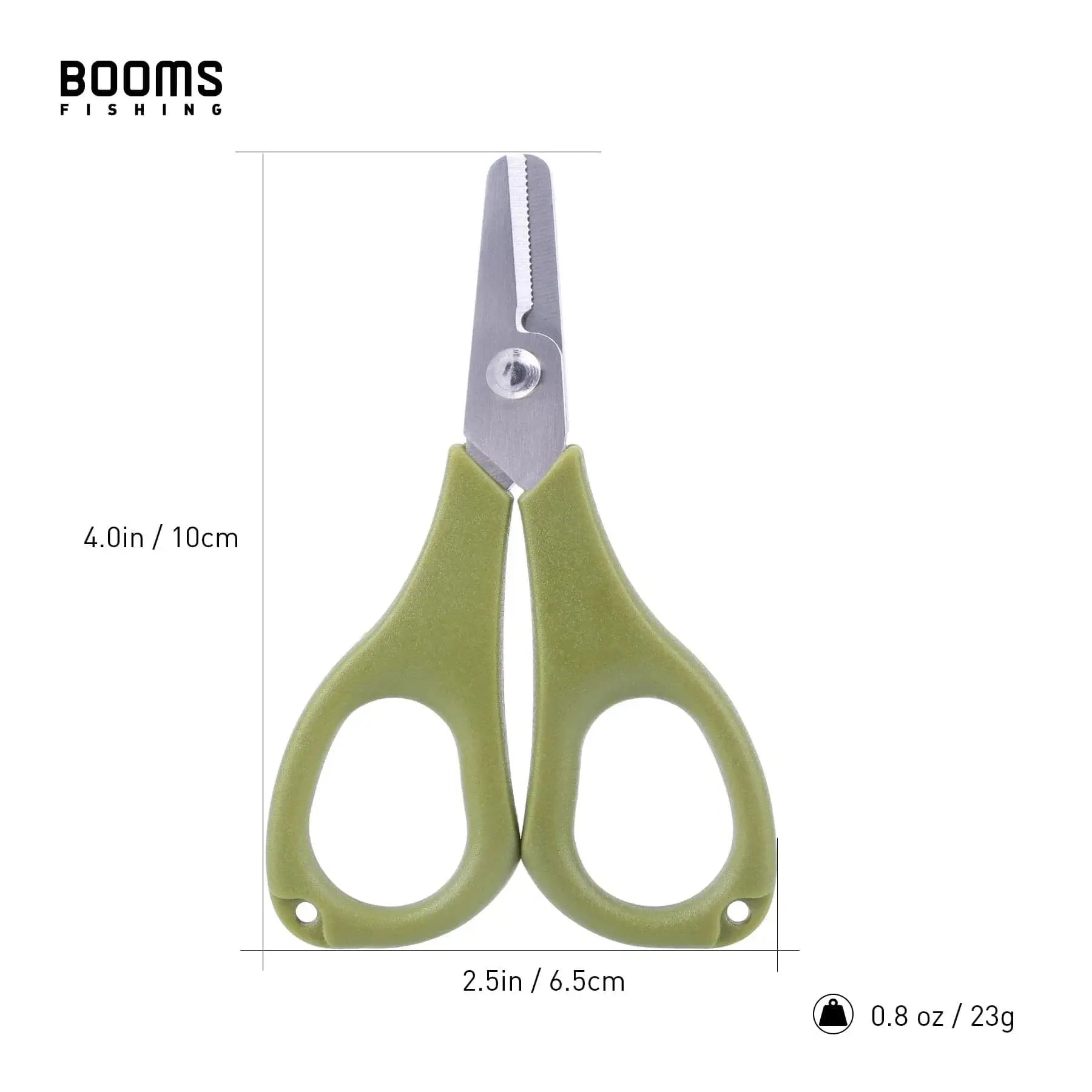 China China Booms Fishing S01 Fishing Scissors for Braided Line Fishing Line Cutter Fishing Serrated Shears with Retractor Split Ring
