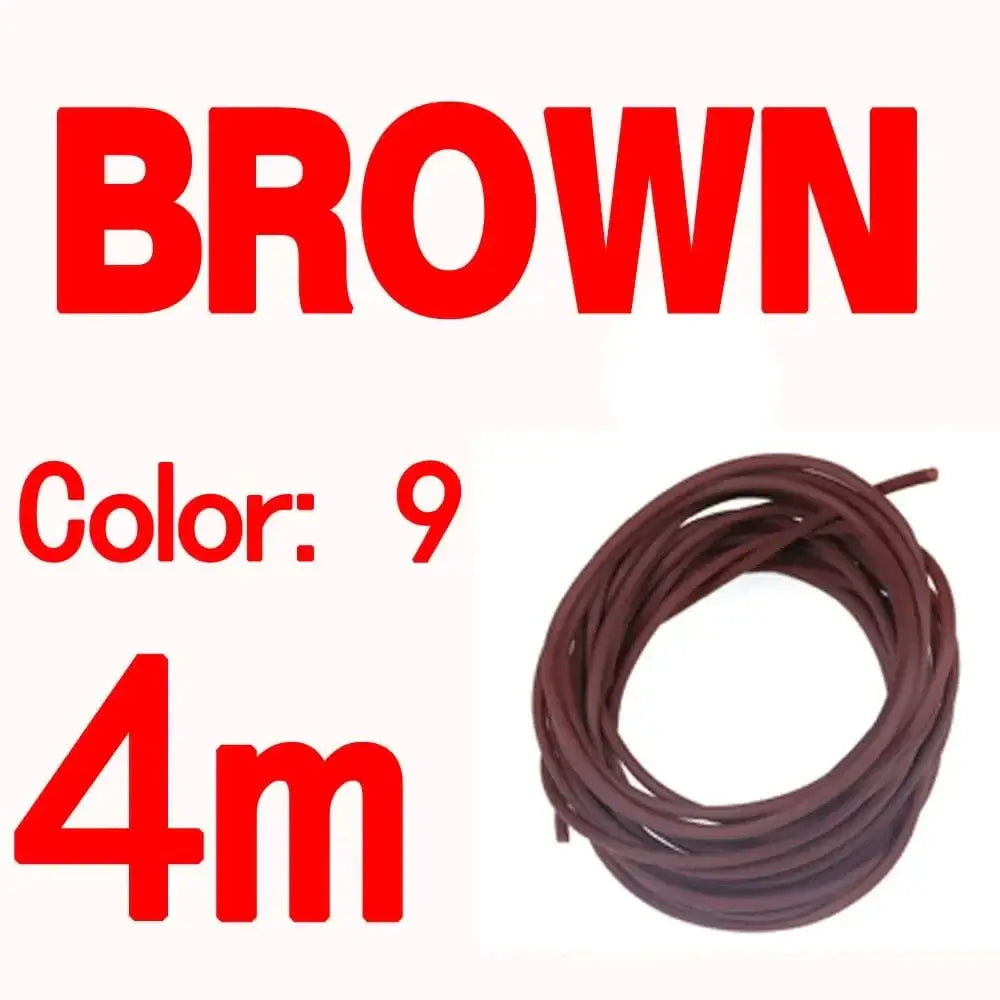 China China Brown 4m Bimoo 4m/pack 2mm Soft Elastic Thin Film Silicone Tube for Nymph Worm Skin Fishing Rig Sleeve Sabiki Making Fly Tying Material