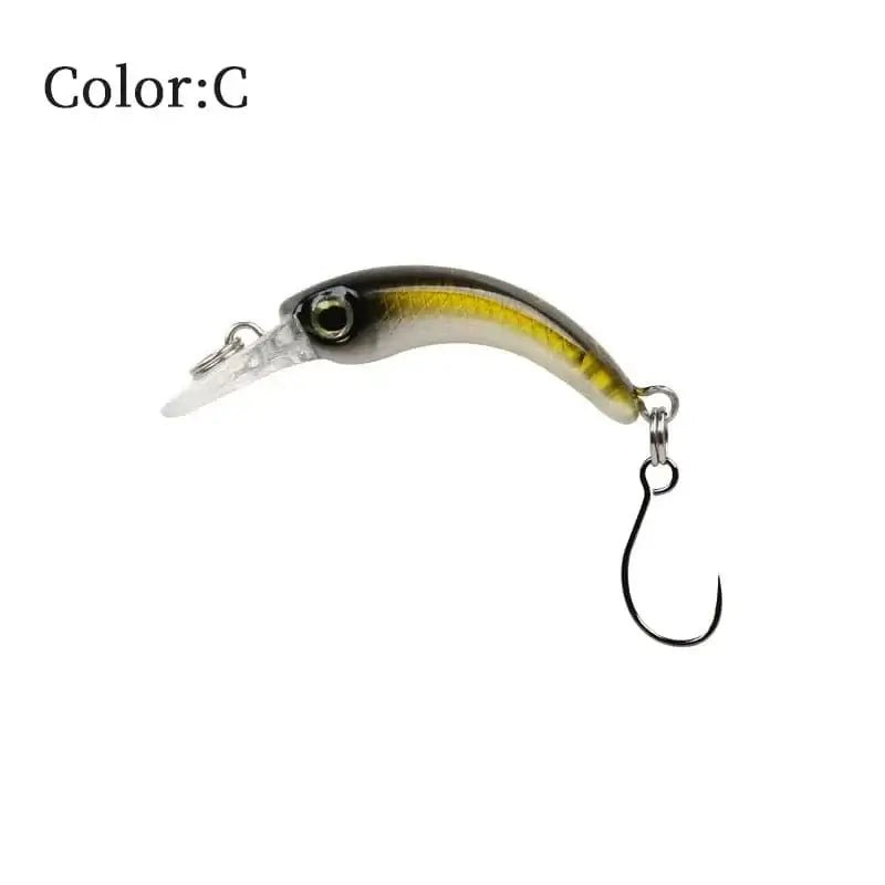 China China C / 1.2g 40mm LETOYO Floating Injured Fishing Lure 40mm 1.2g Micro Lures Artificial Minnow Bait Wobblers For Trout Bass Perch