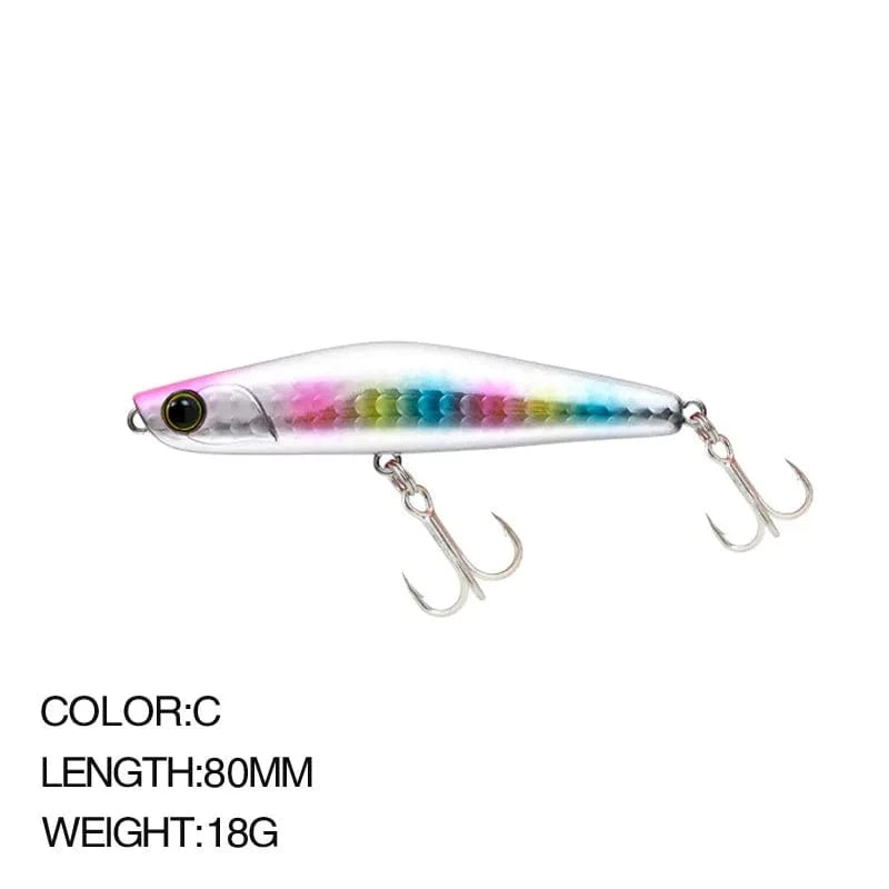 China China C 8cm 18g Fishing Lure Pencil Wobbler Lure Yoichi 99 Super Long Cast Slow Sinking Jerkbait Swimbait Artificial Hard Bait Bass Bait