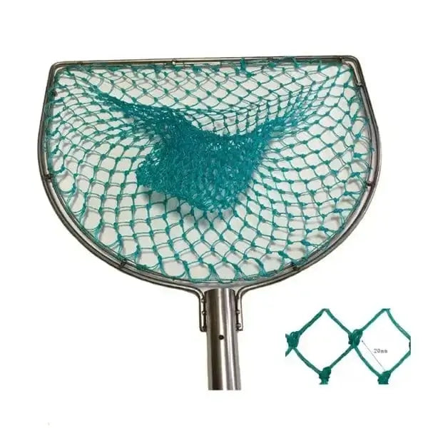 China China C double ring Green / CHINA / Length 35cm Landing Net for Fihsing Replace Head Flat Solid Stainless Steel Ring Light Depth Strong Nylon Net Fishing Accessory 25cm-40cm