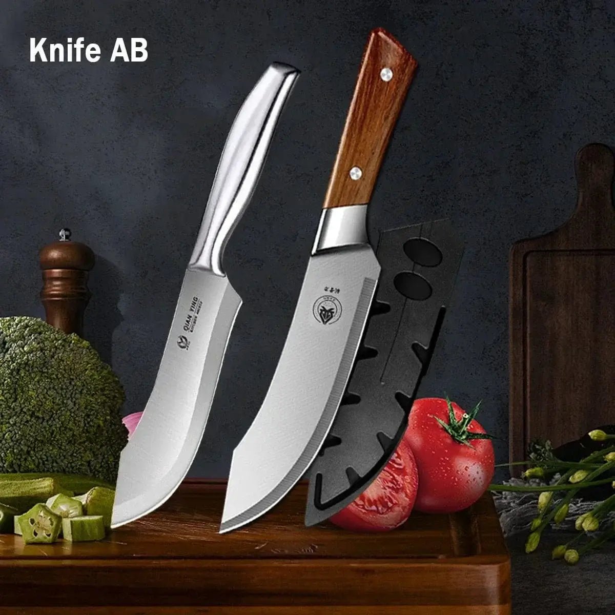 China China C Kitchen Knife Chef Pig Killing Knife Multi-Purpose Meat Cleaver Butcher Knife Stainless Steel Kitchen Knives and Accessories