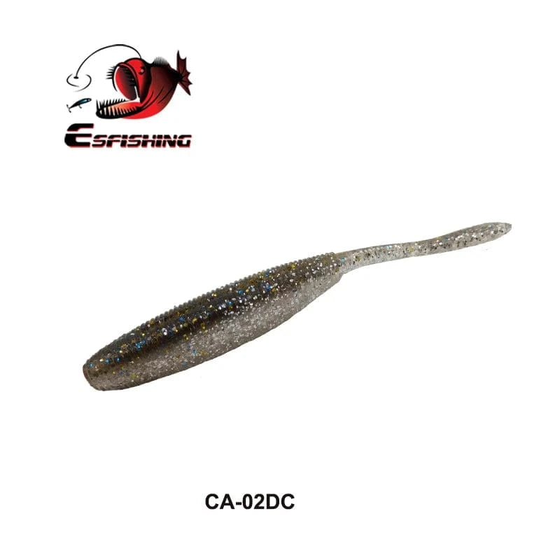 China China CA02DC / 100mm 8pcs KESFISHING Artificial Silicone Soft Baits Drive Shad 4" Bass Pike Shrimp Scented Salts Pesca Fishing Lures Tackle
