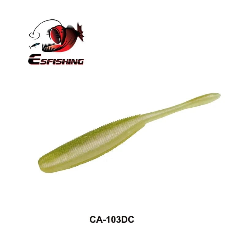 China China CA103DC / 100mm 8pcs KESFISHING Artificial Silicone Soft Baits Drive Shad 4" Bass Pike Shrimp Scented Salts Pesca Fishing Lures Tackle