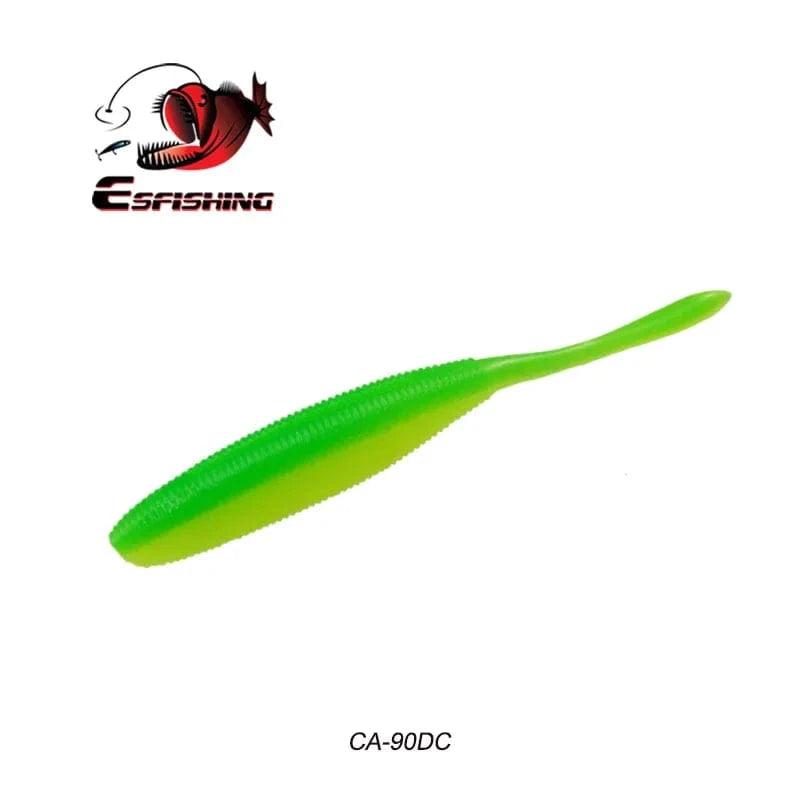 China China CA90DC / 100mm 8pcs KESFISHING Artificial Silicone Soft Baits Drive Shad 4" Bass Pike Shrimp Scented Salts Pesca Fishing Lures Tackle