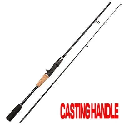 China China Casting Rod / 1.8M Baitcasting Spinning Travel Carbon 2 Section Fishing Rods Casting Weight 8-25g Power Ultralight Lure Trout Mini Pole