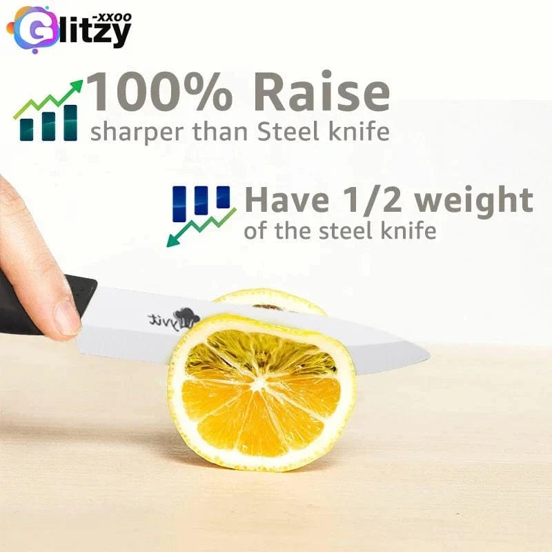 China China Ceramic Knife 6 5 4 3 inch Kitchen Chef Knives RustProof White Blade Utility Slicing Paring Fruit Vegetable Cooking Cutter Tool
