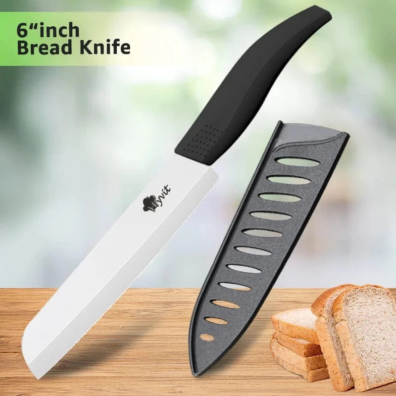 China China Ceramic Knife 6 5 4 3 inch Kitchen Chef Knives RustProof White Blade Utility Slicing Paring Fruit Vegetable Cooking Cutter Tool