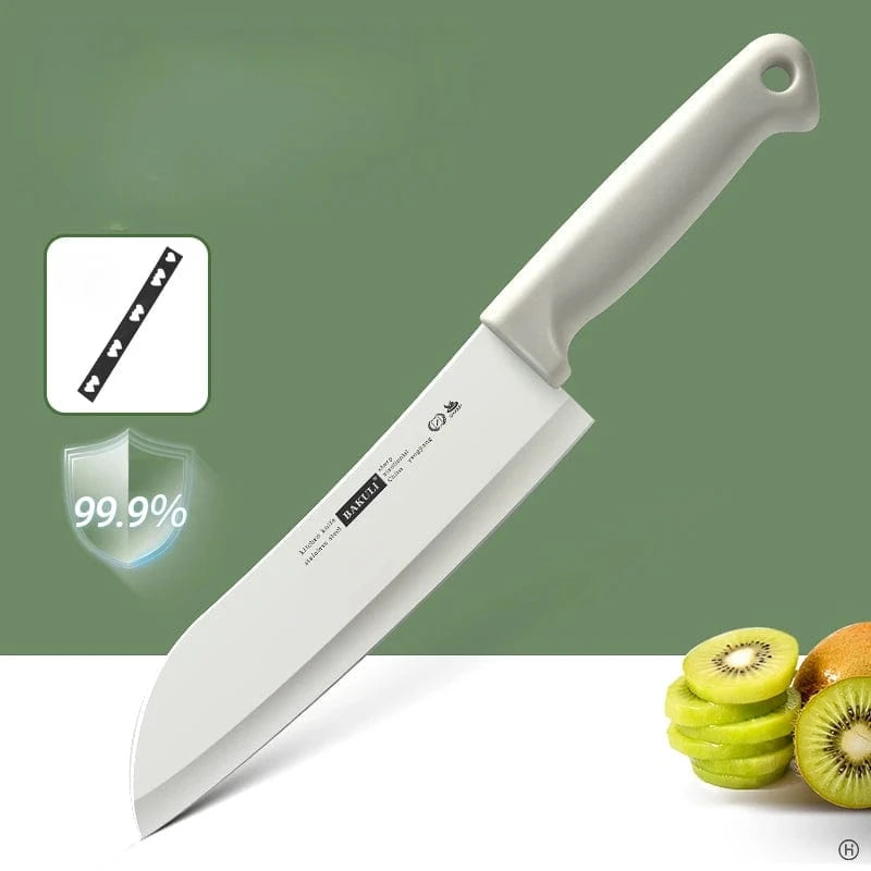 China China Chef Knife BAKULI-1/2pc Macaron Pure White Kitchen Knife Set Antioxidant Coating More Durable Kitchen Aesthetics Fruit Knife Meat Cutter