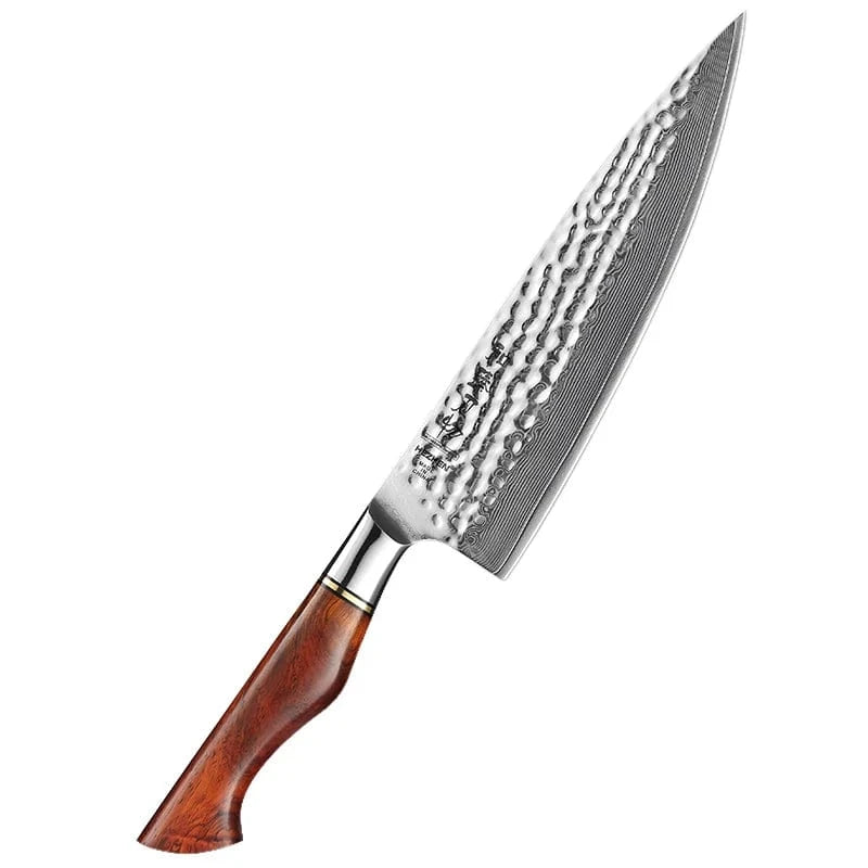 China China chef knife HEZHEN 8.5 Inch Chef Knife 73 Layers Powder Steel Damascus Steel Natural Rosewood Handle Kitchen Cook Knife Tools Accessories