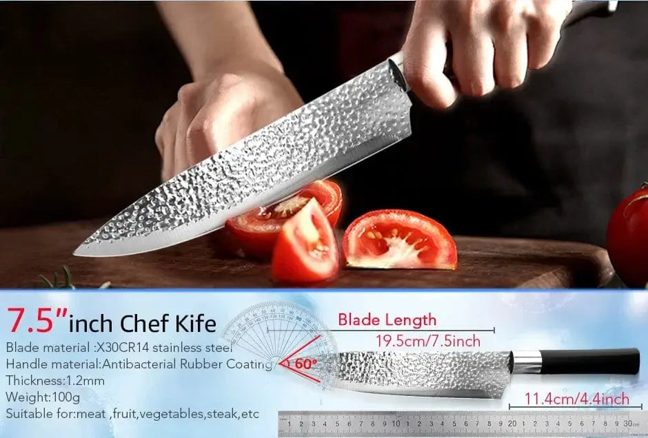 China China Chef knives 6 Set Professional Japanese Kitchen knives High Carban  stainless steel Meat Cleaver Fruit Paring knife Chef Knife